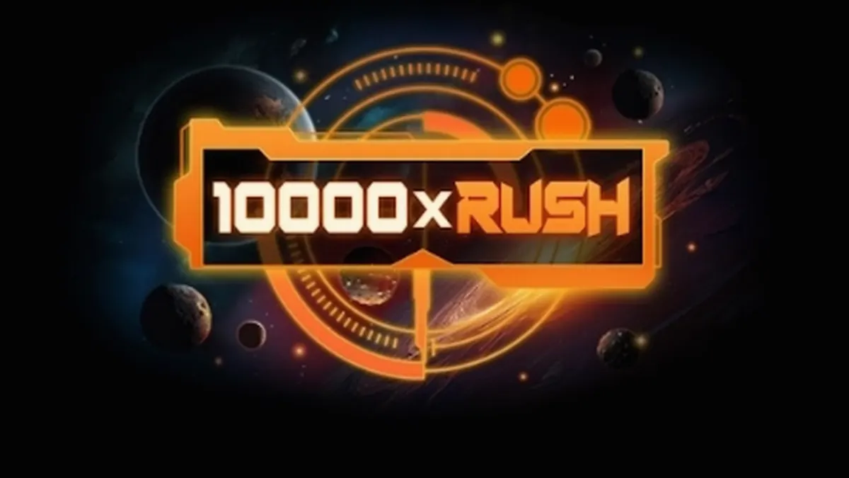 Tampilan antarmuka game slot 10000 x Rush